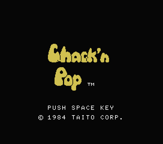 Chack'n Pop title screen for MSX